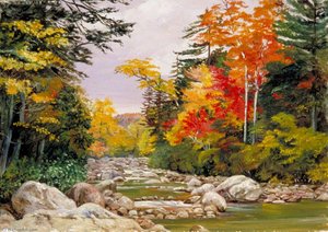 Autumn Tints In The White Mountains, New Hampshire, United States