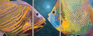 Two Colourful Kissing Fish — Anthony Michael Crosse