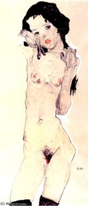 Untitled (1445) — Egon Schiele, Expressionistic Style