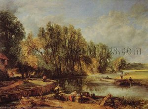 The Young Waltonians - Stratford Mill — John Constable