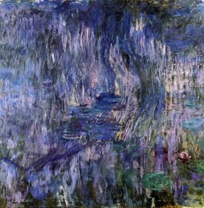 Water-lilies, Reflection Of A Weeping Willow