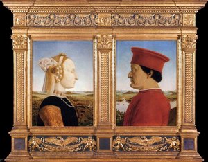 Portraits Of Federico Da Montefeltro And His Wife Battista Sforza — Piero Della Francesca