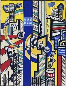 Study For Cinematic Mural, Study V — Fernand Léger, Cubist Urban Landscape