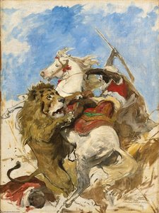The Lion And The Moor — Arturo Michelena
