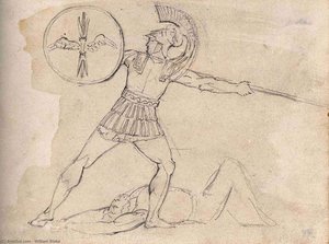 Homer With His Sword And His Companions