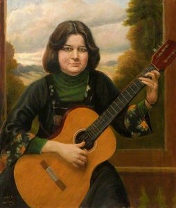 Girl With A Guitar — John William Waterhouse