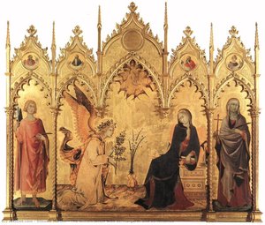 The Annunciation With St. Margaret And St. Ansanus — Simone Martini
