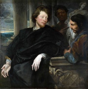 Portrait Of George Gage With Two Attendants