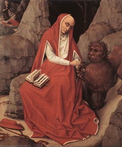 Saint Jerome And The Lion — Rogier Van Der Weyden