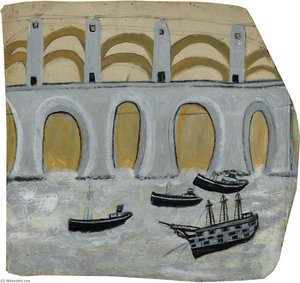 Boats Before A Great Bridge (royal Albert Bridge )