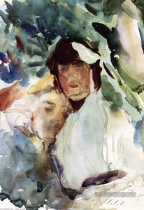 Ena Wertheimer With Antonio Mancini — John Singer Sargent