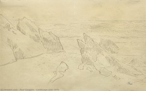Landscape With Rocks — Eugène Henri Paul Gauguin
