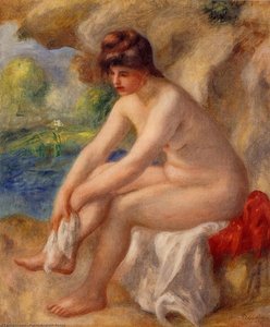 Leaving The Bath — Pierre-auguste Renoir, Impressionism