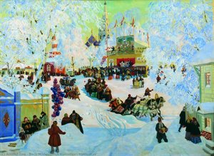 Maslenitsa — Boris Mikhailovich Kustodiev