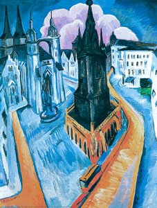 The Red Tower At Halle — Ernst Ludwig Kirchner