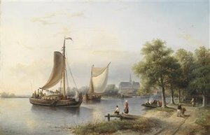 Dutch River Landscape — Nicolaas Riegen