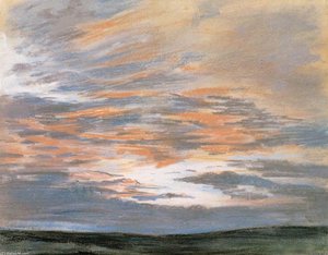 Study Of The Sky At Sunset — Eugène Delacroix