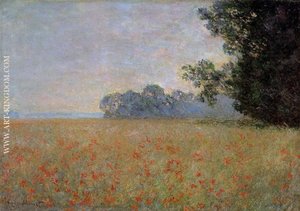 Oat And Poppy Field — Claude Monet