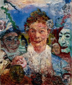 Old Woman With Masks — James Ensor