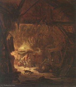 Isaack Van Interior Of A Peasant House — Isack Van Ostade