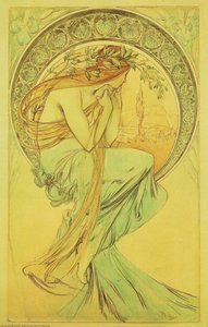 Study For Poetry — Alphonse Mucha, Art Nouveau