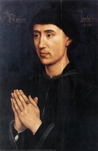 Portrait Diptych Of Laurent Froimont (right Wing) — Rogier Van Der Weyden