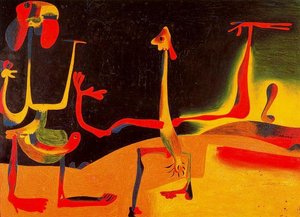 Man And Woman In Front Of A Pile Of Excrement — Joan Miró