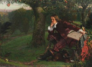Master Isaac Newton In His Garden At Woolsthorpe, In The Autumn Of 1665 — Robert Hannah