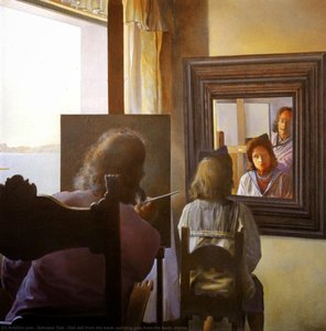 Dalí Dalí From The Back, Painting Gala From The Back, Eterna