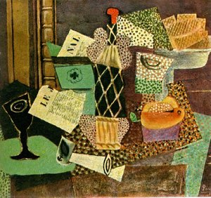 Glass And Bottle Of Straw Rum — Pablo Picasso