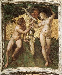 Adam And Eve (ceiling Panel) — Raphael