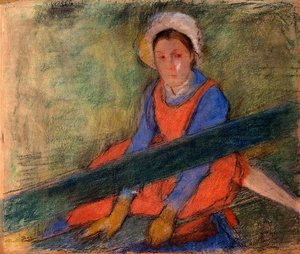 Woman Seated On A Bench — Edgar Degas