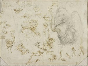 R: Horses, Soldiers, Mechanics And The Angel Of The Annunciation. V: Prancing Horses And Nero — Leonardo Da Vinci