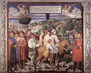 St. Augustinus Verlässt Mailand — Benozzo Gozzoli