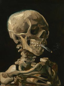 Skull With Burning Cigarette — Vincent Willem Van Gogh