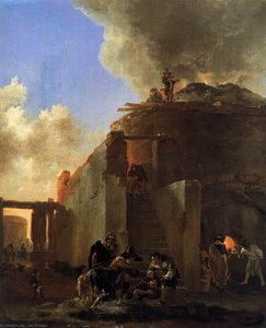 Beggars In Front Of A Roman Limekiln — Jan Asselijn