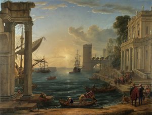 The Embarkation Of The Queen Of Sheba — Claude Lorrain (claude Gellée)