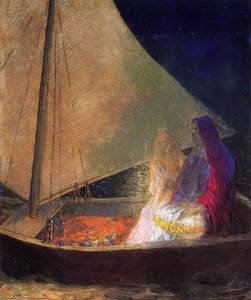 Boat With Two Figures — Odilon Redon