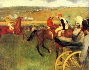 The Racecourse, Amateur Jockeys — Edgar Degas