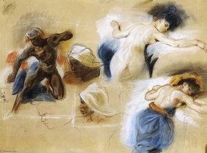 Sketch For The Death Of Sardanapalus — Eugène Delacroix
