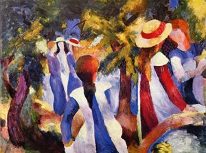 Girl In The Greenery — August Macke