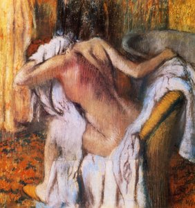 After The Bath, Woman Drying Herself — Edgar Degas