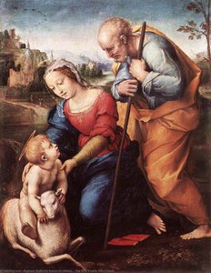 The Holy Family With A Lamb — Raphael