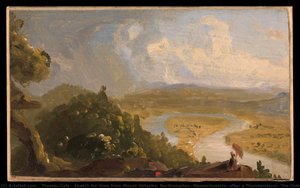 Sketch For View From Mount Holyoke, Northampton, Massachusetts, After A Thunderstorm (the Oxbow) — Thomas Cole