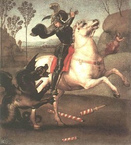 St George Fighting The Dragon — Raphael