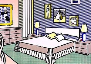 Interior With Water Lilies — Roy Lichtenstein