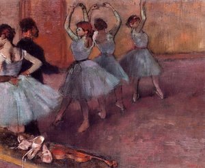 Dancers In Light Blue (also Known As Rehearsing In The Dance Studio) — Edgar Degas