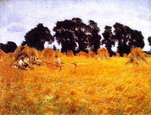 Reapers Resting In A Wheat Field (also Known As The Threshers) — John Singer Sargent