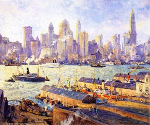 New York From Brooklyn — Colin Campbell Cooper