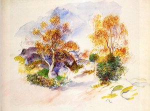 Paesaggio Con Alberi — Pierre-auguste Renoir, Impressionist Landscape
